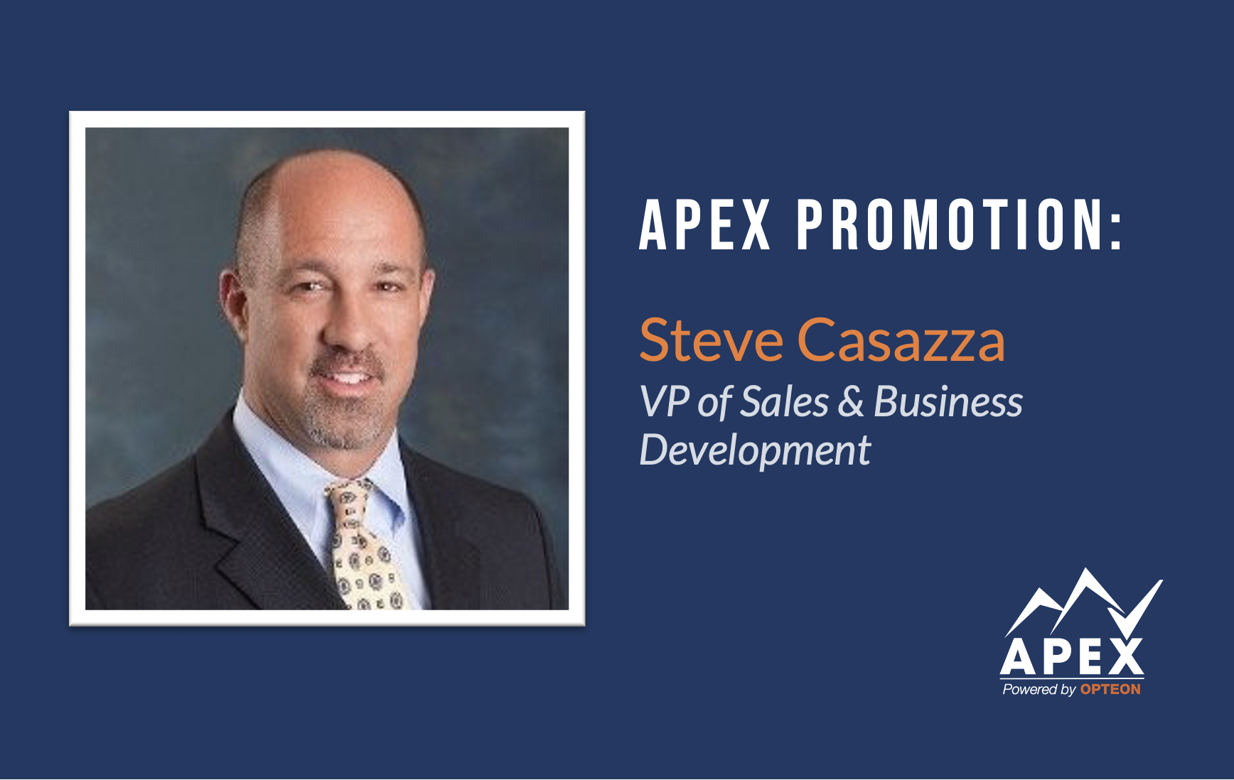 Apex Promotes New VP of Sales & Business Development